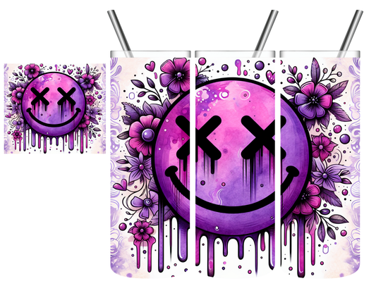 Floral Emo Smile 20 oz Tumbler