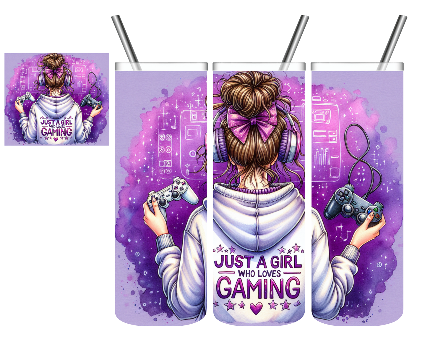 Just A Girl Who Loves Gaming 20 oz Tumbler