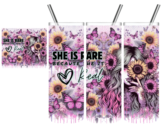 She is Rare Because She is Real 20 oz Tumbler