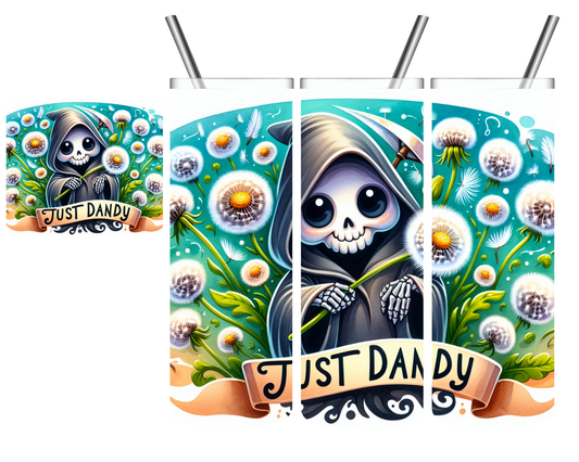 Just Dandy Dandelion Grim Reaper 20 oz Tumbler