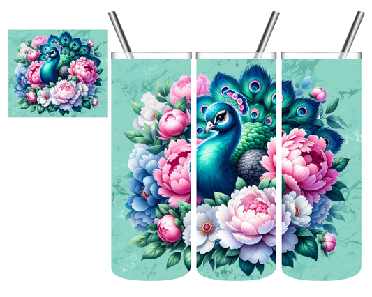 Pretty Peacock 20 oz Tumbler