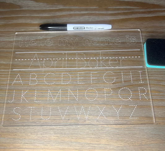 Hello My Name Is Personalized Tracing Boards