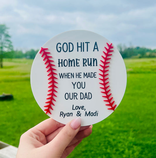 God Hit A Homerun Dad Baseball Father’s Days